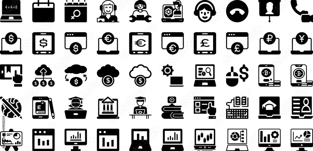 Online Icon Set Isolated Silhouette Solid Icons With Symbol, Icon, Communication, Sign, Internet, Web, Vector Infographic Simple Vector Illustration Online Icon Set Isolated Silhouette Solid Icons With Symbol, Icon, Communication, Sign, Internet, Web, Vector Infographic Simple Vector Illustration