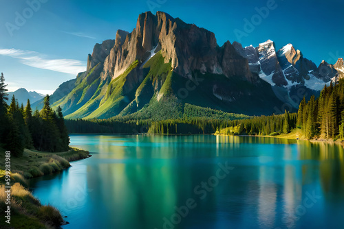 lake and mountains representing the idea of calmness and inner peace