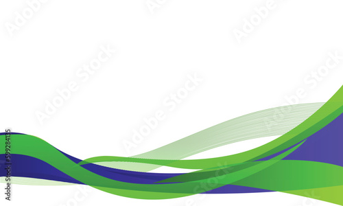 Blue and green abstract curve art wave background clipart