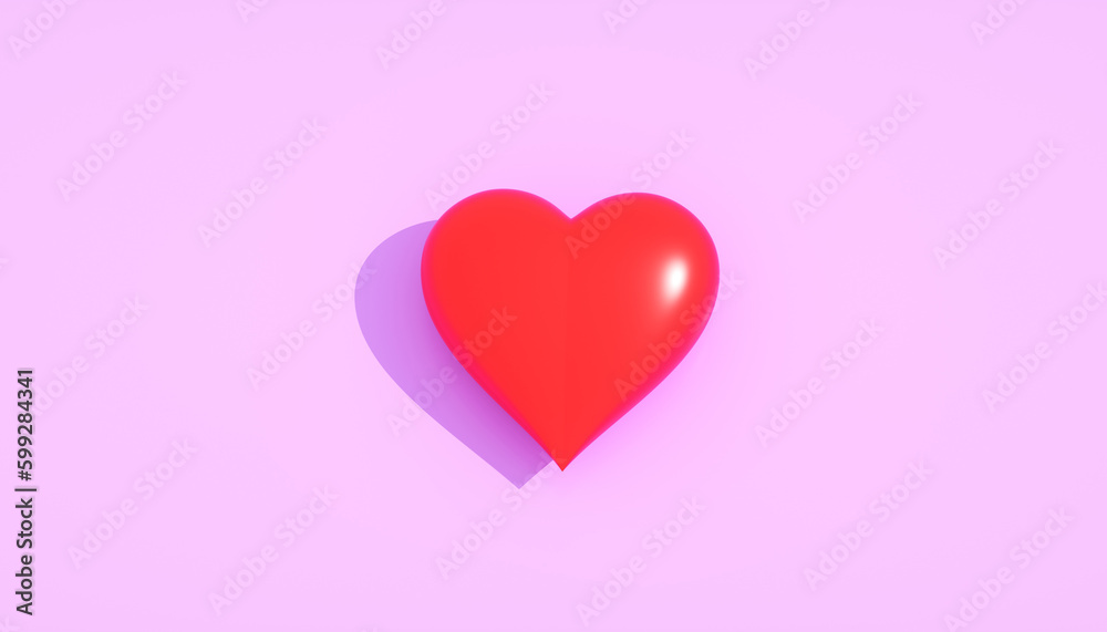 3d heart love concept