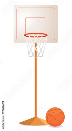 Basketball basket, basketball hoop, basketball and hoop, basketball net. Vector