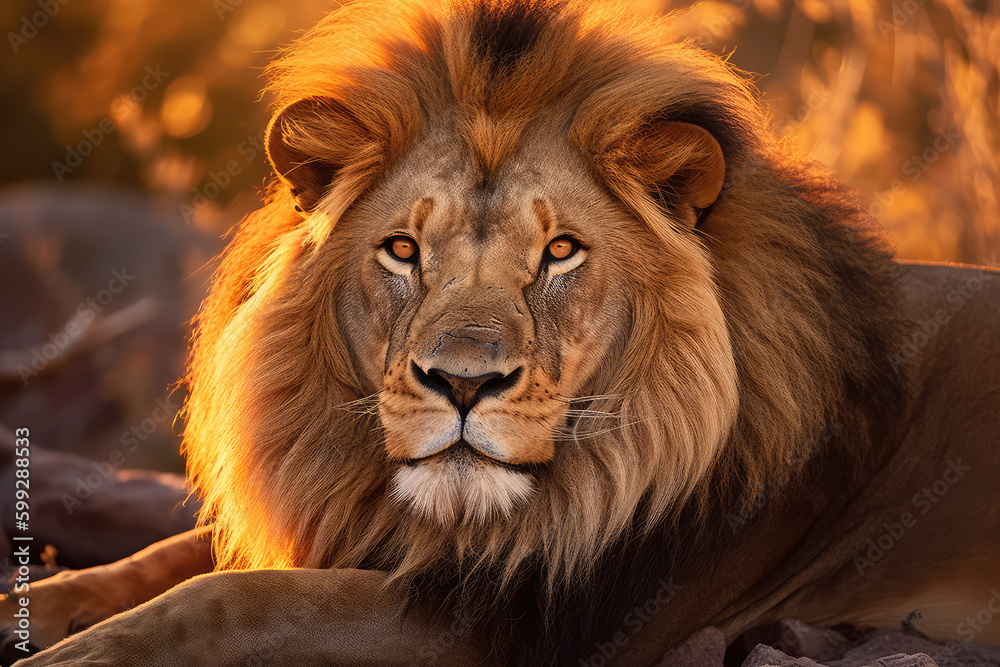 portrait of a lion majestic- made with generative ai