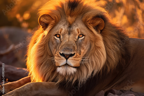portrait of a lion majestic- made with generative ai © Chris