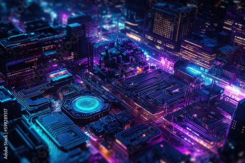 An abstract image showcasing the world of technology