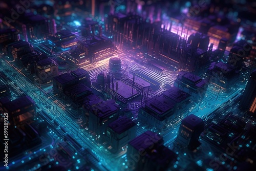 An abstract image showcasing the world of technology