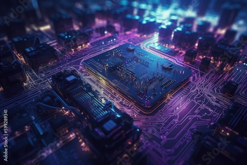 An abstract image showcasing the world of technology