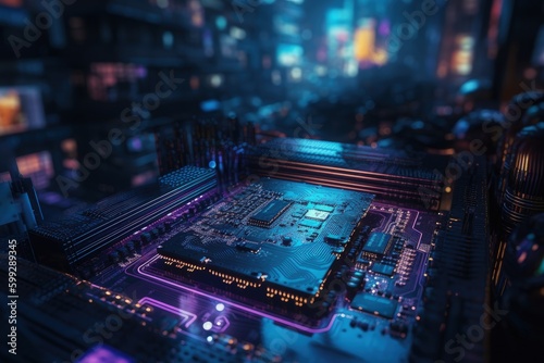 An abstract image showcasing the world of technology