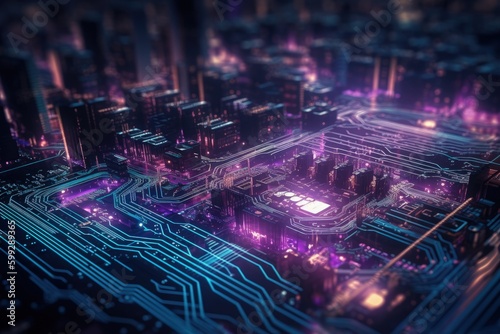 An abstract image showcasing the world of technology