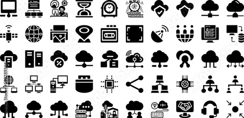 Working Icon Set Isolated Silhouette Solid Icons With People, Business, Vector, Work, Icon, Teamwork, Line Infographic Simple Vector Illustration