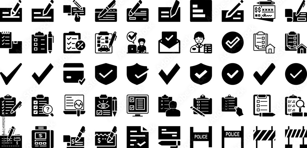 Check Icon Set Isolated Silhouette Solid Icons With Check, Mark, Sign, Icon, Vector, Ok, Symbol Infographic Simple Vector Illustration Check Icon Set Isolated Silhouette Solid Icons With Check, Mark, Sign, Icon, Vector, Ok, Symbol Infographic Simple Vector Illustration