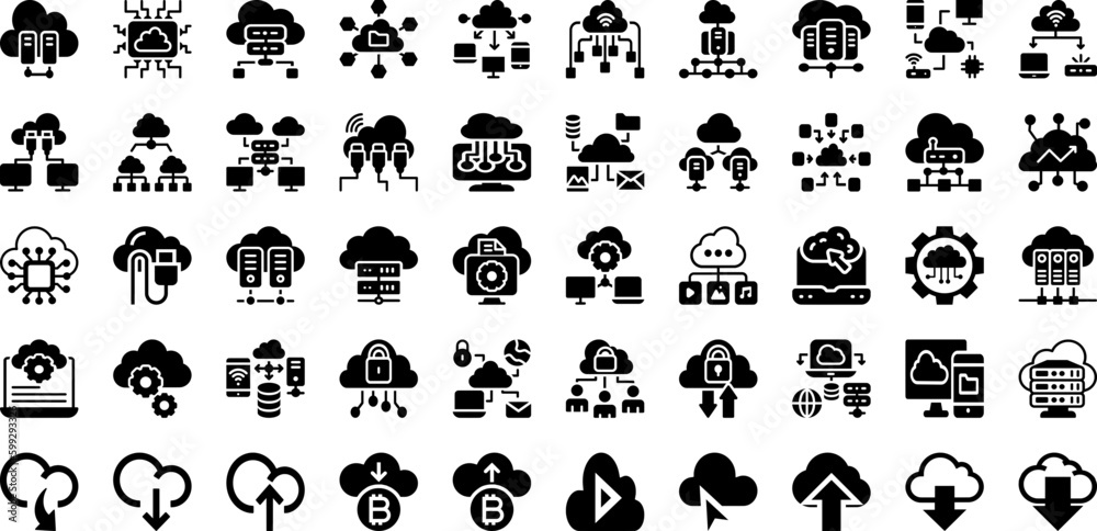 Cloud Icon Set Isolated Silhouette Solid Icons With Technology, Cloud, Symbol, Vector, Internet, Icon, Web Infographic Simple Vector Illustration Cloud Icon Set Isolated Silhouette Solid Icons With Technology, Cloud, Symbol, Vector, Internet, Icon, Web Infographic Simple Vector Illustration