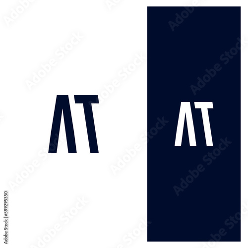 Lettering modern AT,MT icon  typography font