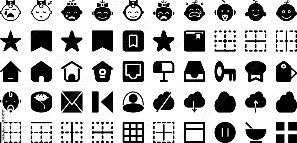 Face Icon Set Isolated Silhouette Solid Icons With Face, Isolated, Vector, Symbol, Icon, Illustration, Set Infographic Simple Vector Illustration Face Icon Set Isolated Silhouette Solid Icons With Face, Isolated, Vector, Symbol, Icon, Illustration, Set Infographic Simple Vector Illustration
