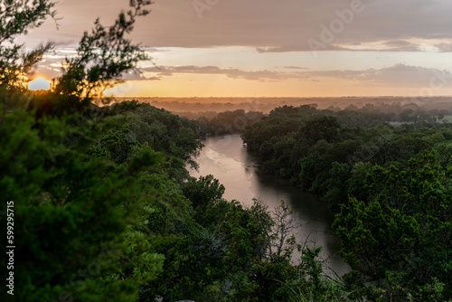 Waco Texas River Overlook at Sunset photo