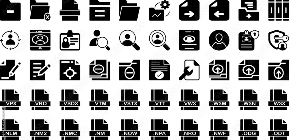 File Icon Set Isolated Silhouette Solid Icons With Sign, File, Vector, Document, Set, Icon, Business Infographic Simple Vector Illustration File Icon Set Isolated Silhouette Solid Icons With Sign, File, Vector, Document, Set, Icon, Business Infographic Simple Vector Illustration
