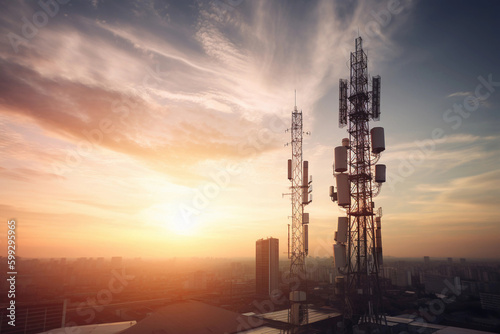 Telecommunications industry. AI Generated