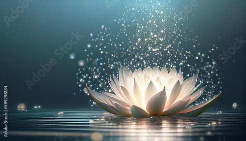 lotus flower shining