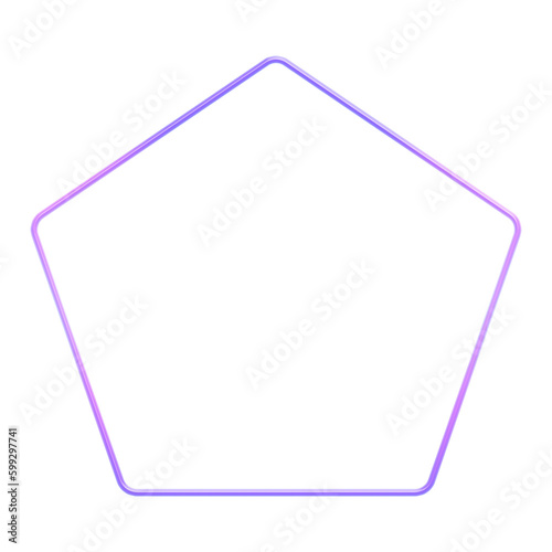 Free Download Purple Gradient Pentagon Outline - GFXLoad