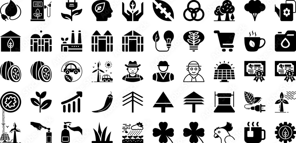 Green Icon Set Isolated Silhouette Solid Icons With Icon, Eco, Ecology, Green, Vector, Symbol, Environment Infographic Simple Vector Illustration Green Icon Set Isolated Silhouette Solid Icons With Icon, Eco, Ecology, Green, Vector, Symbol, Environment Infographic Simple Vector Illustration