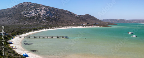 Panoramic view of Kraalbaai in the Langebaan lagoon, South Africa
