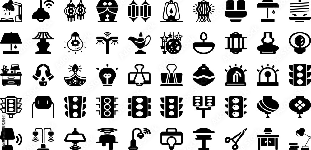 Lamp Icon Set Isolated Silhouette Solid Icons With Lamp, Icon, Symbol, Idea, Lightbulb, Light, Bulb Infographic Simple Vector Illustration Lamp Icon Set Isolated Silhouette Solid Icons With Lamp, Icon, Symbol, Idea, Lightbulb, Light, Bulb Infographic Simple Vector Illustration
