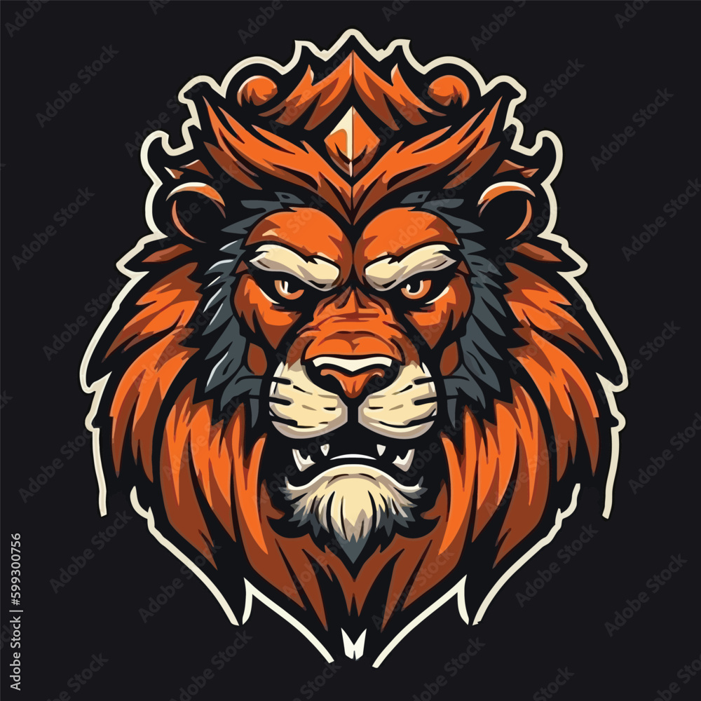 Obraz premium Vector Illustration of Lion Head Logo Design