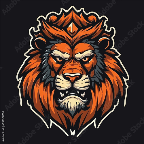 Vector Illustration of Lion Head Logo Design © Murda