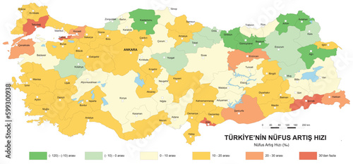 Turkey's Population Growth Rate Map