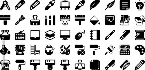 Pain Icon Set Isolated Silhouette Solid Icons With Line, Pain, Health, Icon, Body, Vector, Medical Infographic Simple Vector Illustration