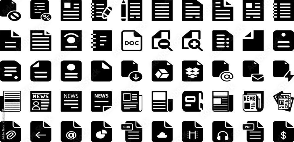 Paper Icon Set Isolated Silhouette Solid Icons With Business, Symbol, Vector, Icon, Document, Sign, Paper Infographic Simple Vector Illustration Paper Icon Set Isolated Silhouette Solid Icons With Business, Symbol, Vector, Icon, Document, Sign, Paper Infographic Simple Vector Illustration