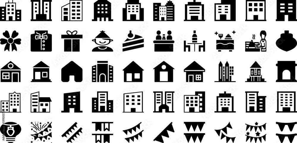 Part Icon Set Isolated Silhouette Solid Icons With Line, Set, Vector, Thin, Icon, Outline, Symbol Infographic Simple Vector Illustration