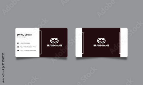 Business Card, Modern business card template, Flat design, Business Card Layout, Double sided business card template, Black business card, White business card design, professional business card