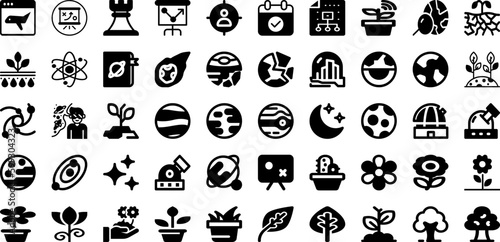 Plan Icon Set Isolated Silhouette Solid Icons With Plan, Sign, Icon, Illustration, Vector, Symbol, Business Infographic Simple Vector Illustration