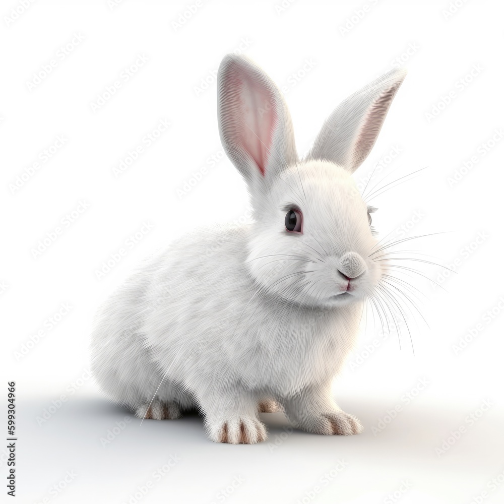 rabbit, animal, bunny, isolated, white, pets, fluffy, easter, mammal, fur, pet, small, cute, hare, farm, furry, domestic, animals, one, young, tame, baby, grey, ear, adorable