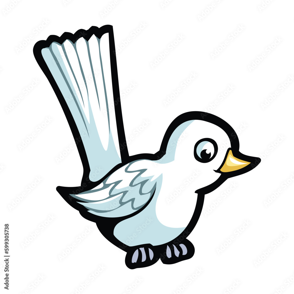 Naklejka premium bird cartoon design illustration