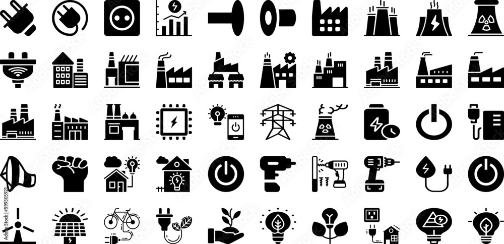 Power Icon Set Isolated Silhouette Solid Icons With Electricity, Energy, Sign, Power, Vector, Icon, Symbol Infographic Simple Vector Illustration Power Icon Set Isolated Silhouette Solid Icons With Electricity, Energy, Sign, Power, Vector, Icon, Symbol Infographic Simple Vector Illustration
