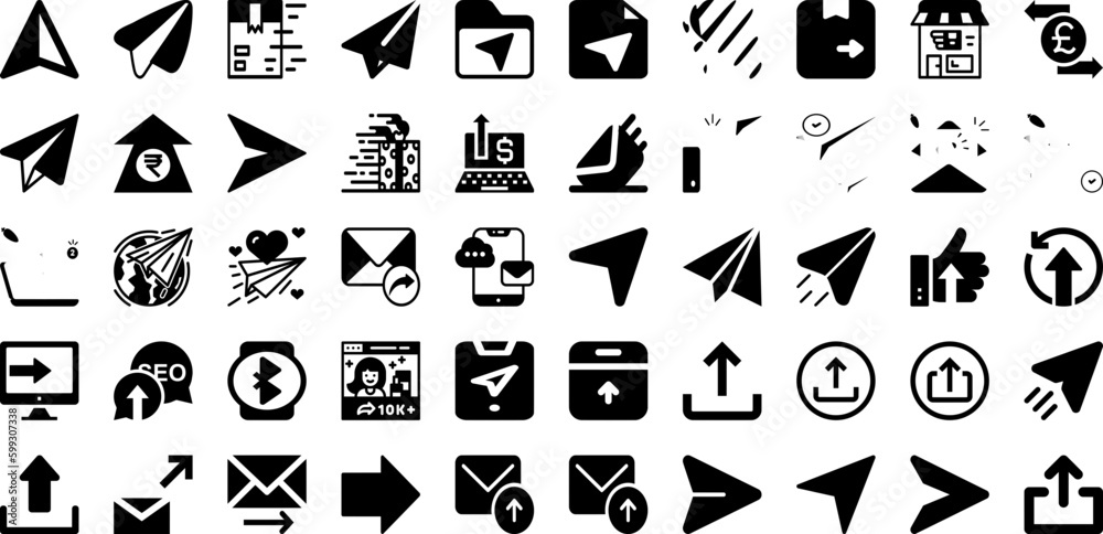 Send Icon Set Isolated Silhouette Solid Icons With Icon, Symbol, Web, Vector, Message, Send, Sign Infographic Simple Vector Illustration Send Icon Set Isolated Silhouette Solid Icons With Icon, Symbol, Web, Vector, Message, Send, Sign Infographic Simple Vector Illustration