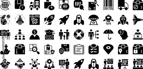 Ship Icon Set Isolated Silhouette Solid Icons With Shipping, Delivery, Transportation, Set, Symbol, Icon, Ship Infographic Simple Vector Illustration