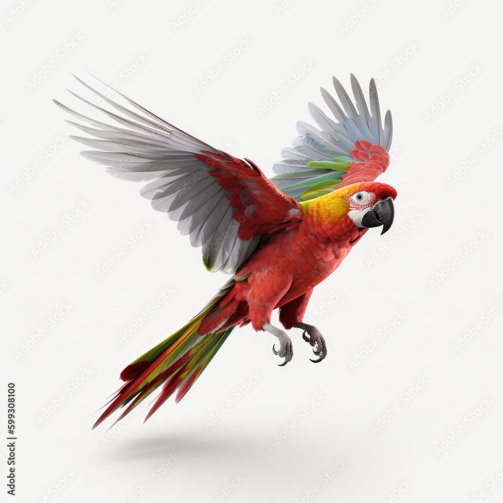 parrot, bird, animal, green, tropical, nature, beak, colorful, pet, macaw, feather, isolated, wildlife, parakeet, wild, exotic, yellow, cartoon, branch, amazon, blue, vector, color, red, illustration