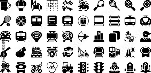 Sport Icon Set Isolated Silhouette Solid Icons With Set, Sport, Vector, Football, Icon, Tennis, Symbol Infographic Simple Vector Illustration