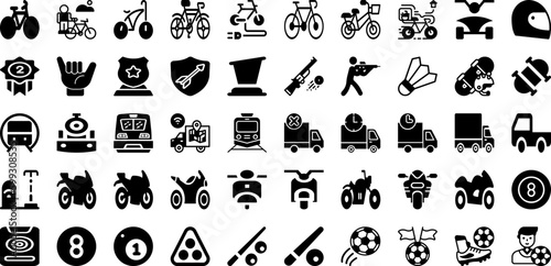 Sport Icon Set Isolated Silhouette Solid Icons With Icon, Football, Set, Sport, Vector, Symbol, Tennis Infographic Simple Vector Illustration