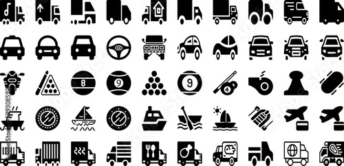 Sport Icon Set Isolated Silhouette Solid Icons With Football, Set, Vector, Tennis, Icon, Symbol, Sport Infographic Simple Vector Illustration
