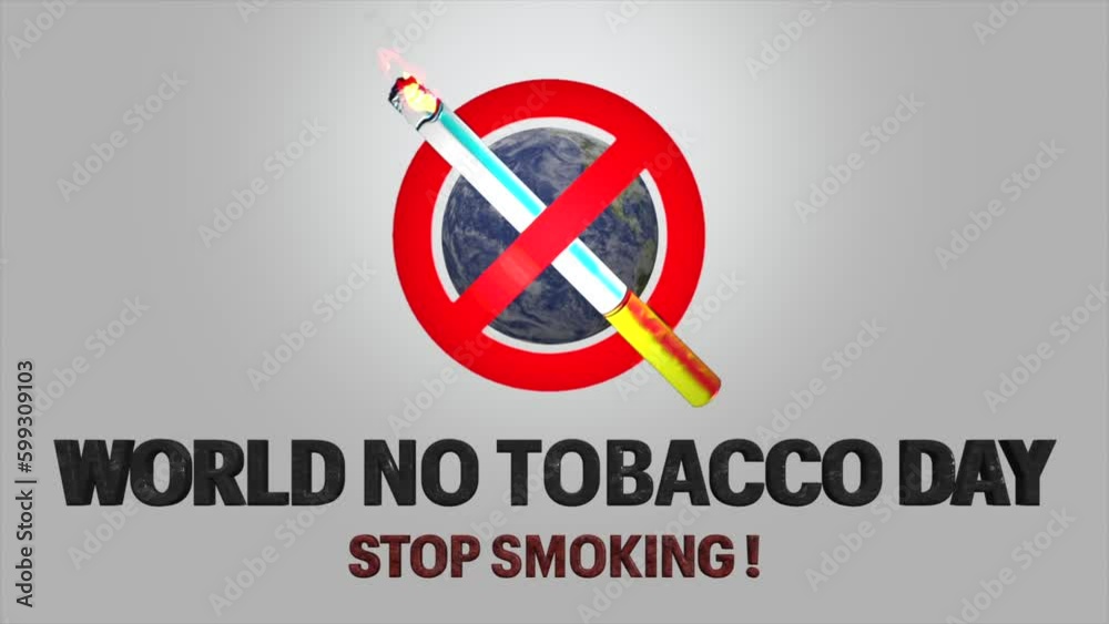 Animation video 3d about world no tobacco day with motion blur effect Animation video 3d about world no tobacco day with motion blur effect