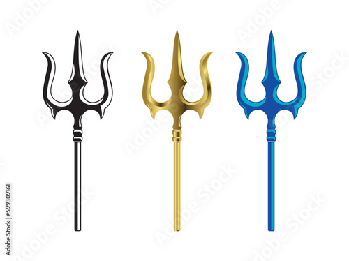 collection of trident weapons vector
