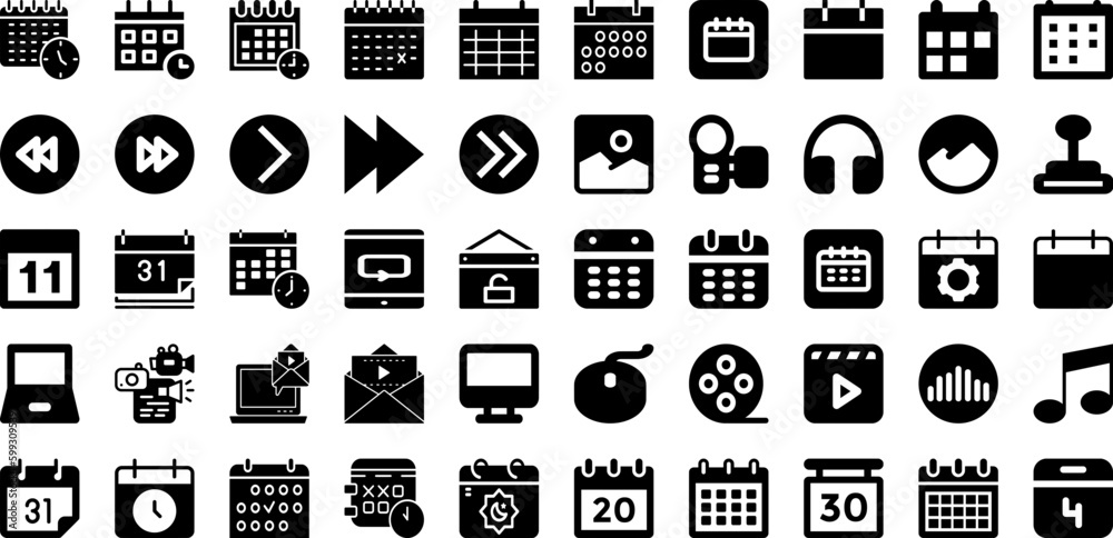 Time Icon Set Isolated Silhouette Solid Icons With Watch, Symbol, Hour, Time, Clock, Graphic, Icon Infographic Simple Vector Illustration Time Icon Set Isolated Silhouette Solid Icons With Watch, Symbol, Hour, Time, Clock, Graphic, Icon Infographic Simple Vector Illustration