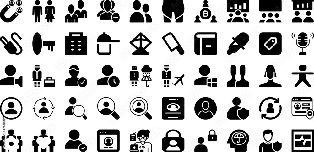User Icon Set Isolated Silhouette Solid Icons With Symbol, Icon, People, Web, Vector, User, Business Infographic Simple Vector Illustration User Icon Set Isolated Silhouette Solid Icons With Symbol, Icon, People, Web, Vector, User, Business Infographic Simple Vector Illustration
