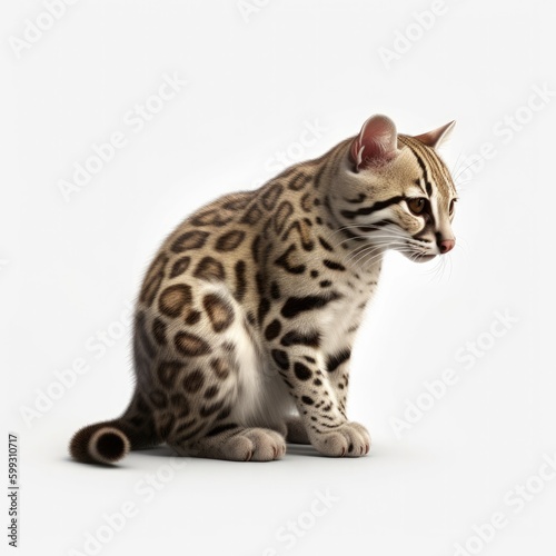 ocelot  kitten  animal  pet  isolated  feline  domestic  white  fur  cute  bengal  kitty  pets  tabby  sitting  adorable  mammal  looking  paw  white background  british  animals  young  eyes  purebre