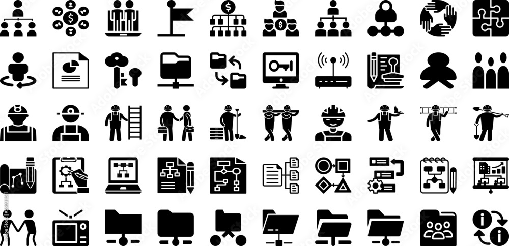 Work Icon Set Isolated Silhouette Solid Icons With Line, Teamwork, Work, Icon, Vector, Business, People Infographic Simple Vector Illustration Work Icon Set Isolated Silhouette Solid Icons With Line, Teamwork, Work, Icon, Vector, Business, People Infographic Simple Vector Illustration