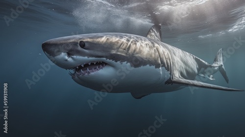 Stunning Gray Shark Encounter  AI Generated