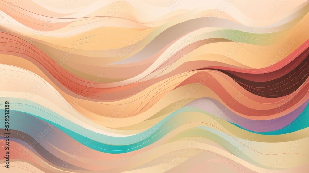 Colorful beige background. AI generated.